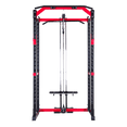 Full Power Rack with Lats Cable Machine and Options - DirectHomeGym
