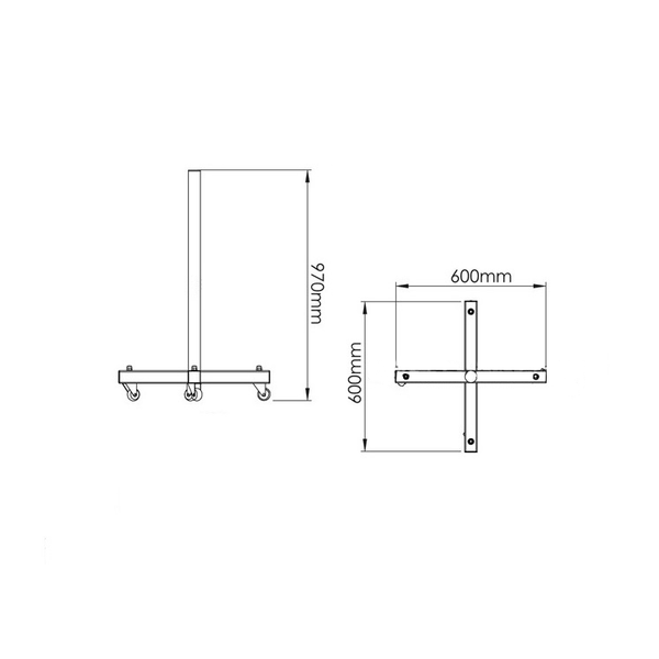 Mobile Vertical Olympic Plates Storage Rack - DirectHomeGym