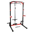 Half Rack with Lats Pull down and Row Machine - DirectHomeGym