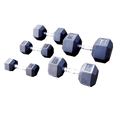 Fixed Hexagon Dumbbells (1 - 50KG) - DirectHomeGym