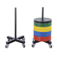 Mobile Vertical Olympic Plates Storage Rack - DirectHomeGym